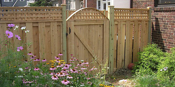 Good Neighbor Cedar Privacy Fencing with lattice by Elyria Fence