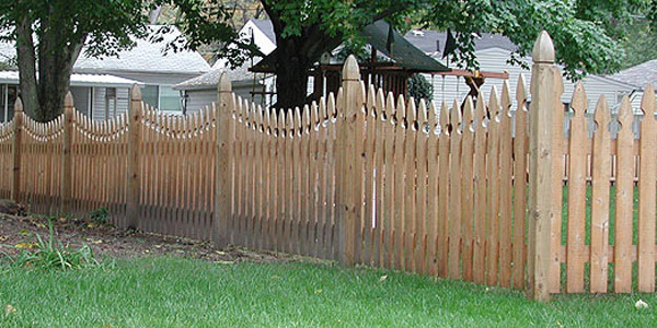 Reverse Runner Cedar Picket Fence by Elyria Fence Company