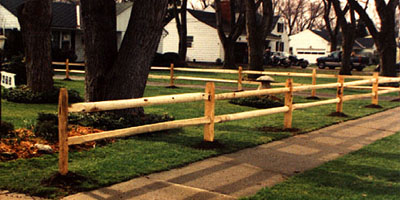 2 rail split rail fences