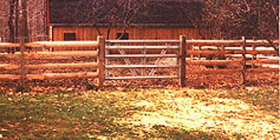 4 rail split rail fence