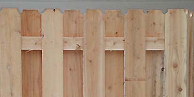Cedar Shadowbox (board on board) privacy fencing buillt by the Elyria  Fence Company