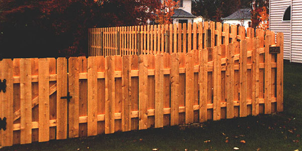 Standard Runner Cedar Shadowbox Fence by Elyria Fence Company
