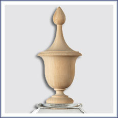 Redwood Finial Urn Post Cap