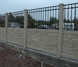 Beige Granite Faux Stone Fence by Simtek