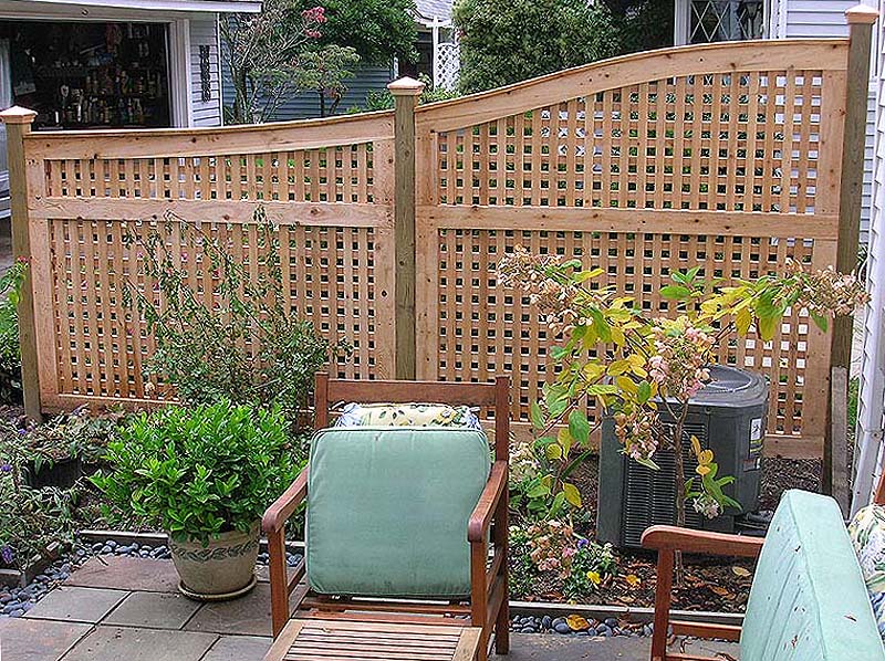 Arched Lattice Patio Fence By Elyria Fence