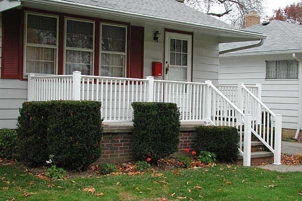 Vinyl Porch Railing by Elyria Fence