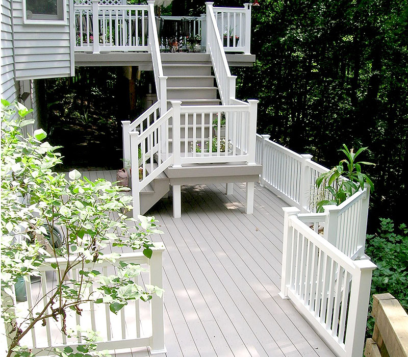 Vinyl Deck Railing by Elyria Fence