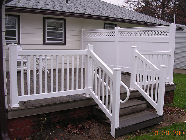 Vinyl Deck Railing By Elyria Fence