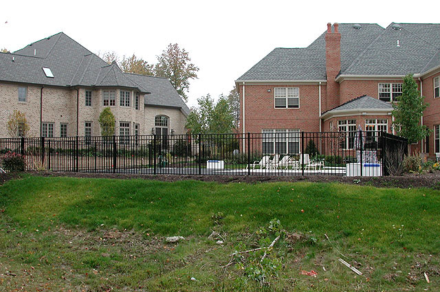 Black Ornamental Aluminum Fence by Elyria Fence