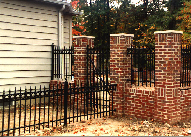 Wrought Iron Picket Fence with Finials & Circles by Elyria Fence