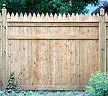 White Cedar Wood Picket Fence by Elyria Fence