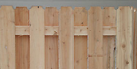 wood shadow box white cedar fence by elyria fence