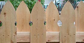 wood shadowbox white cedar fence by elyria fence