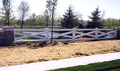 Vinyl Crossbuck Rail Fence by Elyria FEnce