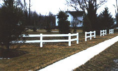 Vinyl Rail Fence by Elyria Fence