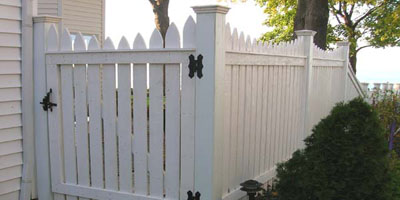 Cedar Wooden Picket Fence Designs by Elyria Fence