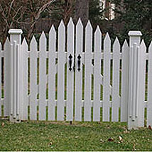 wood pergola with semi private wood fence by elyria fence