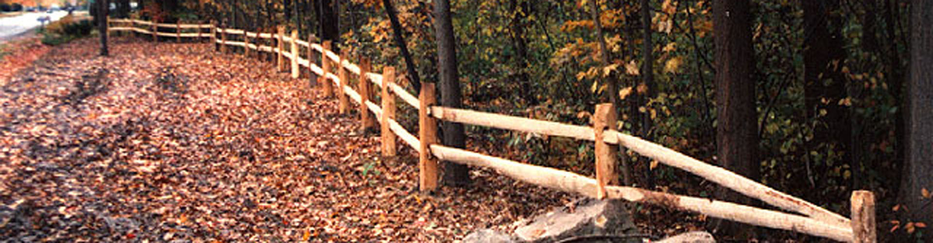 2 rail split rail fence by Elyria Fence Company
