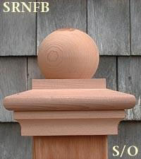 Redwood Decorative Post Cap and Finial Ball