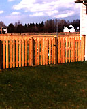 spaced white cedar wooden classic fence by elyria fence