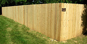 Solid Privacy White Cedar Wood Fence