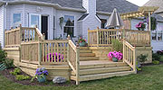 Wooden Deck by Elyria Fence