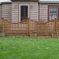 Scalloped Square Lattice Fence by Elyria Fence